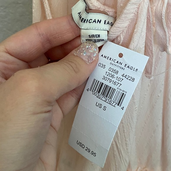 American Eagle Flowy Pink Tank Top Size Small NEW - Picture 5 of 7